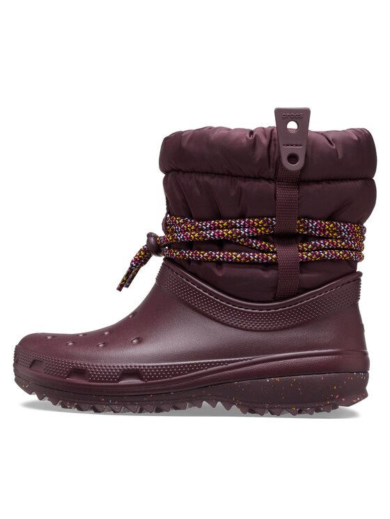 Crocs Crocs Schneeschuhe Crocs Classic Neo Puff Luxe Boot W 207312 Dunkelrot
