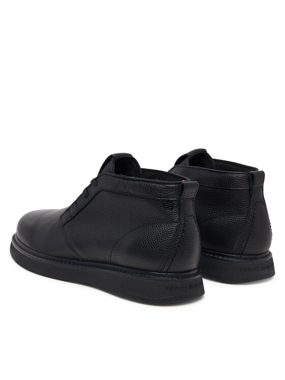 Tommy Hilfiger Tommy Hilfiger Nizki čevlji Comfort Leather Chukka FM0FM06075 Črna