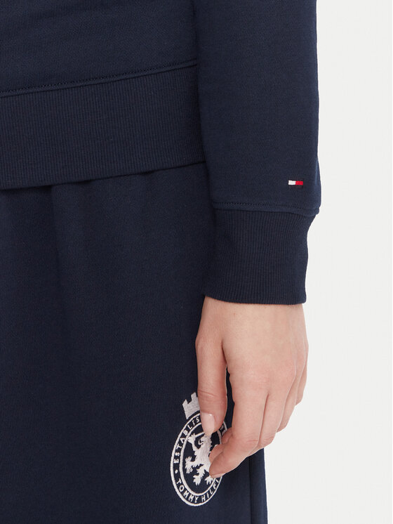 Tommy Hilfiger Tommy Hilfiger Džemperis ar kapuci UW0UW06078 Tumši zils Regular Fit