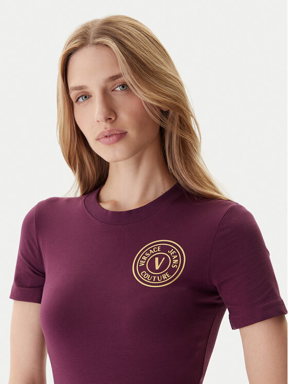 Versace Jeans Couture Versace Jeans Couture Ежедневна рокля 79HAOT00 CJ03T Бордо Slim Fit