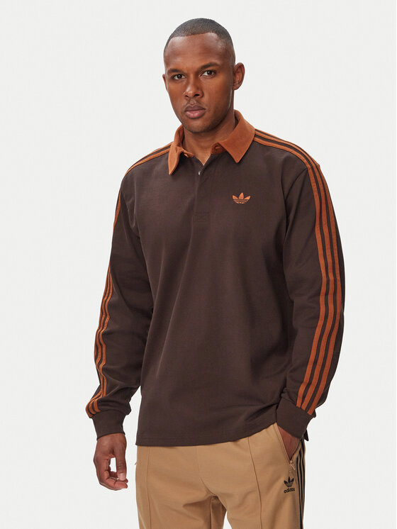 adidas Hanorac 3-Stripes Rugby Longsleeve Polo KE4112 Maro Regular Fit