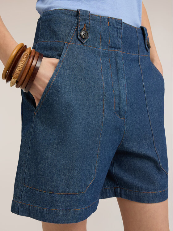 Motivi Motivi Pantaloncini di tessuto P01ZQ004634N034 Blu Regular Fit