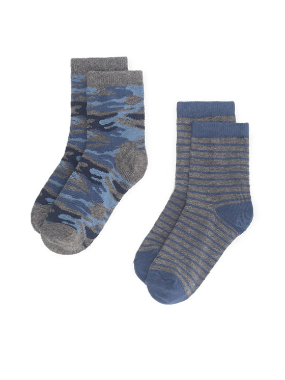 Set de 2 perechi de șosete lungi pentru copii Action Boy 8KB-003-AW23 (2-pack) Albastru