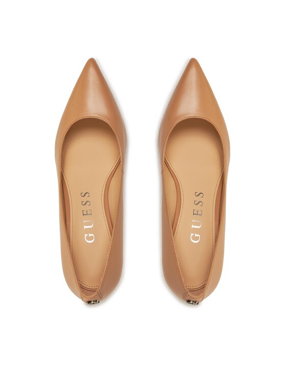 Guess Guess Pantofi cu toc subțire Bravo4 FLPBV4 LEA08 Bej