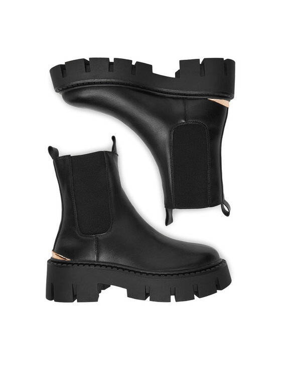 DeeZee DeeZee Kotníková obuv s elastickým prvkem 24249-1 Černá