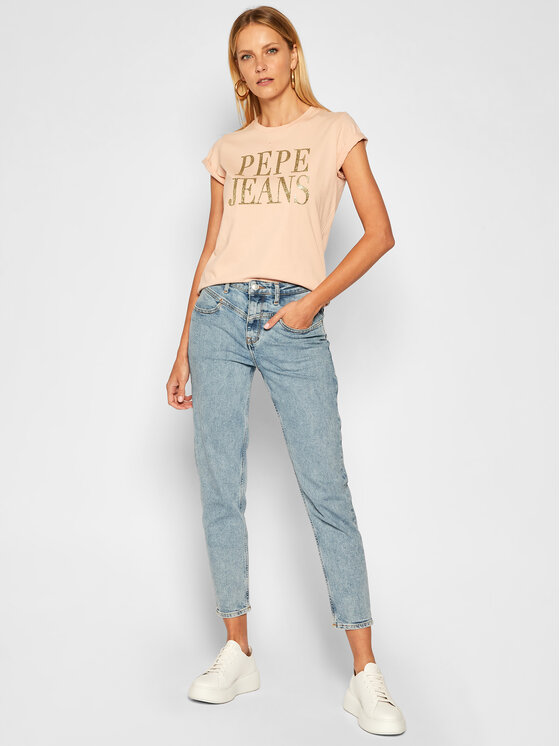 Pepe Jeans Pepe Jeans Tričko Lucila PL504655 Béžová Regular Fit