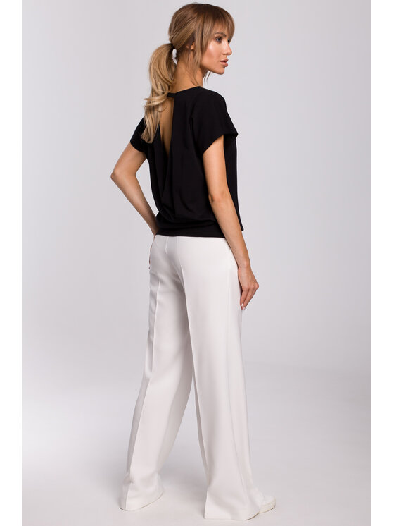 Made of Emotion Made of Emotion Blúzka M498 Čierna Basic Fit