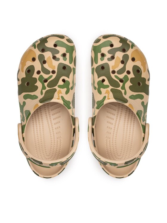 Crocs Crocs Pantoletten Classic Printed Camo Clog 206454 Grün