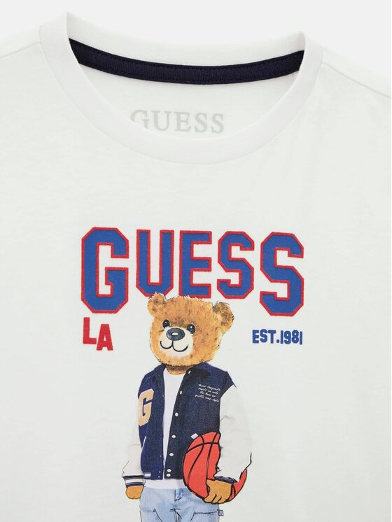 Guess Kids Guess Kids T-Shirt 183054 Biały Classic Fit