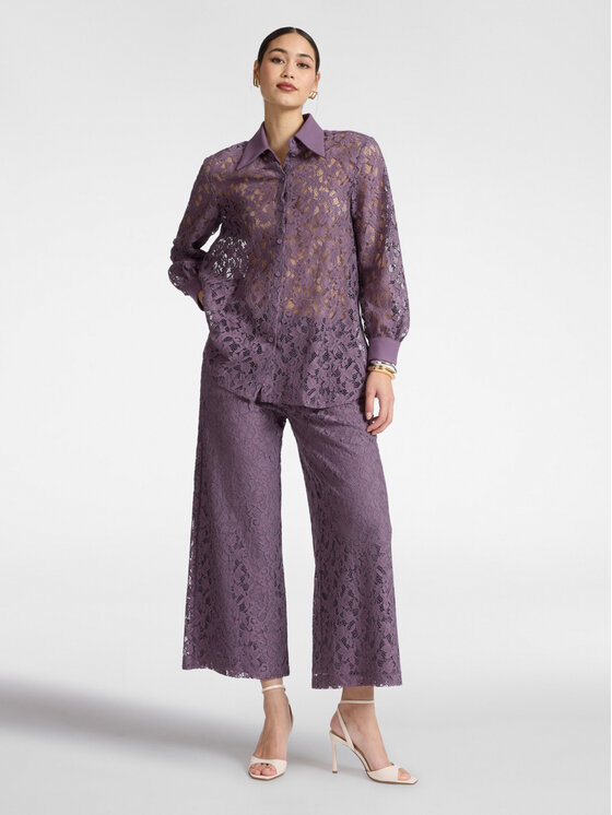Elena Mirò Elena Mirò Koszula 5000P000315N0F9 Fioletowy Regular Fit