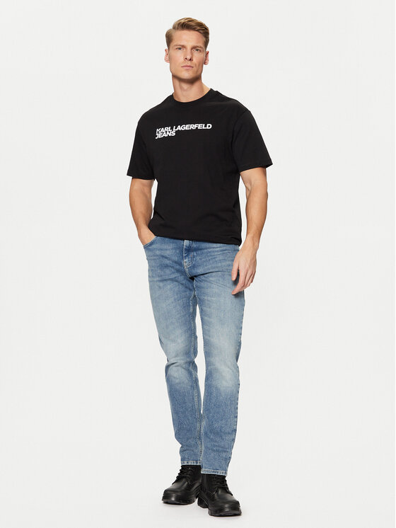 Karl Lagerfeld Jeans Karl Lagerfeld Jeans T-Shirt A1M17002 Czarny Regular Fit