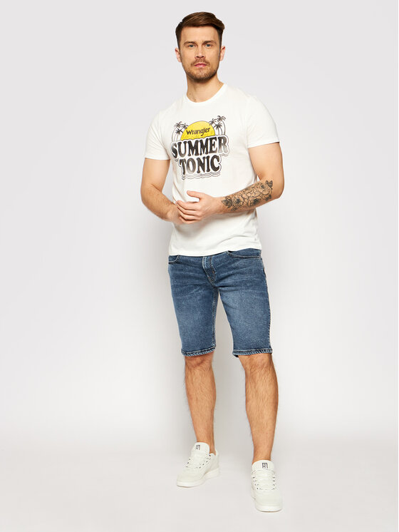 Wrangler Wrangler Szorty jeansowe Colton W15VJP251 112127167 Granatowy Regular Fit