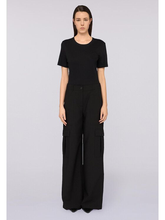 Trussardi Trussardi Pantaloni di tessuto P234A002305N033 Nero Over Fit