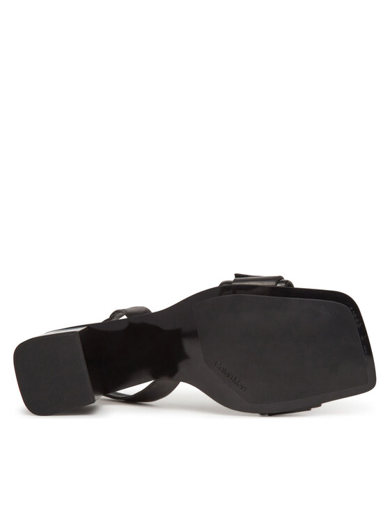 Calvin Klein Calvin Klein Sandały Heel Sandal 70 W/Buckle - Lth HW0HW02456 Czarny