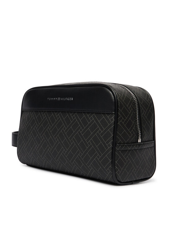 Tommy Hilfiger Tommy Hilfiger Geantă pentru cosmetice Th Flag Monogram Washbag AM0AM14298 Negru
