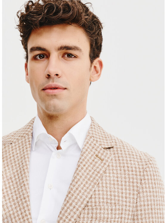 Pako Lorente Pako Lorente Marynarka P25SF-3X-014 Beżowy Slim Fit