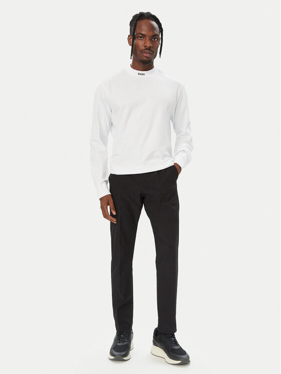 BOSS BOSS Pikkade varrukatega T-särk 50576916 Valge Regular Fit