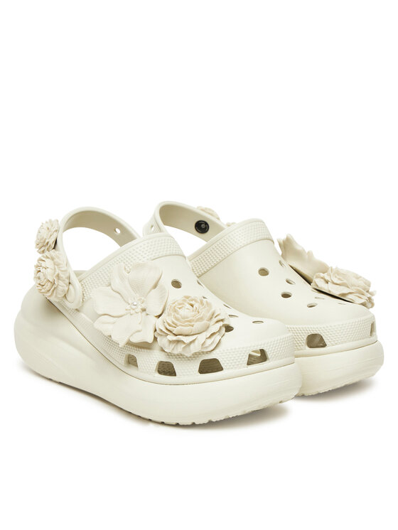 Crocs Crocs Klapki Crush Bouquet Clog 211448 Beżowy