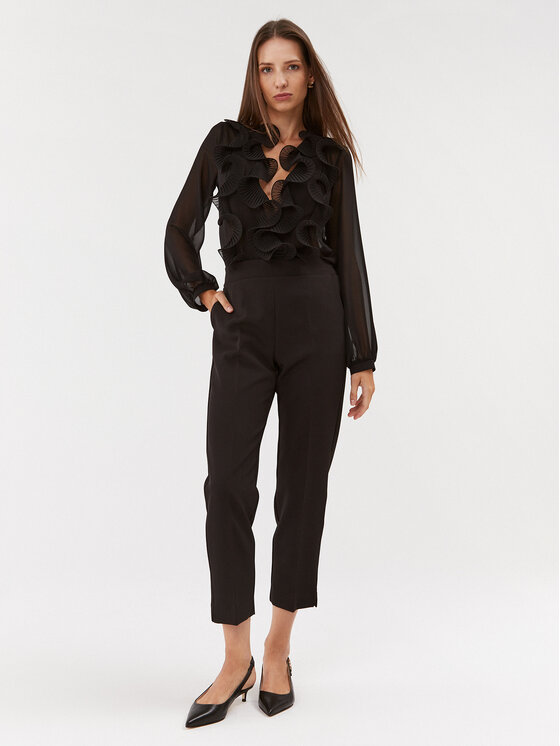 Maryley Maryley Riidest püksid 23IB616/41BK Must Regular Fit