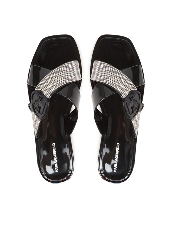 KARL LAGERFELD KARL LAGERFELD Natikače Jelly KL80004S Crna