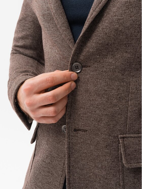 Ombre Ombre Sako M162 Hnědá Regular Fit