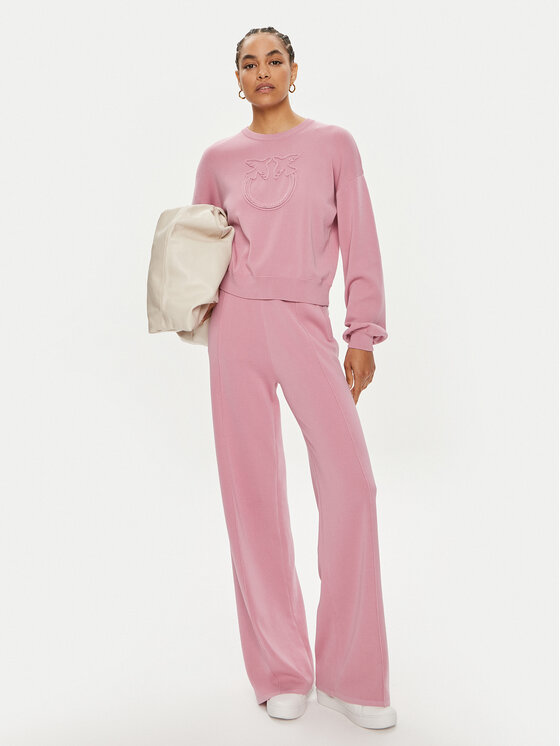 PINKO Pinko Kootud püksid Gardenia 102813 A115 Roosa Regular Fit