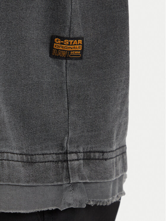G-Star Raw G-Star Raw T-Shirt Washed Distressed D28896-E401 Schwarz Relaxed Fit