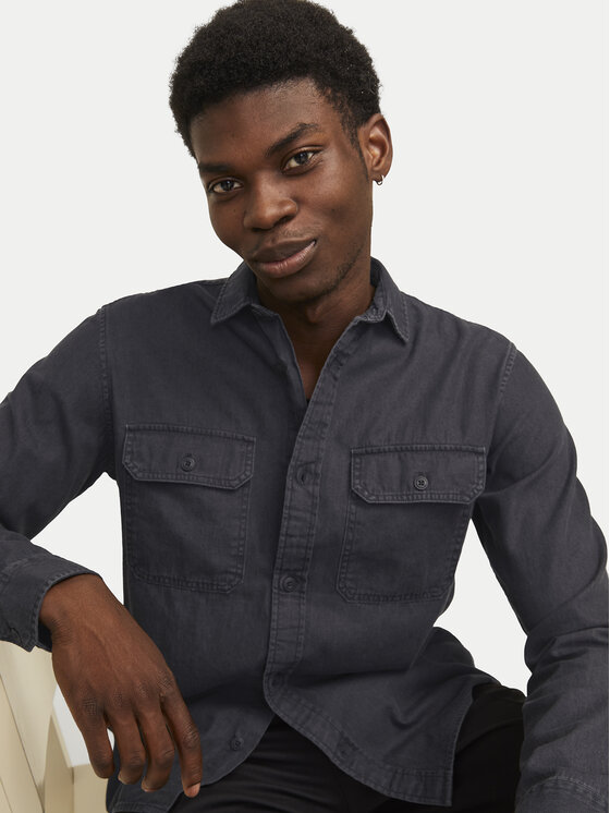 Jack&Jones Jack&Jones Teksasärk Travis 12269262 Must Comfort Fit