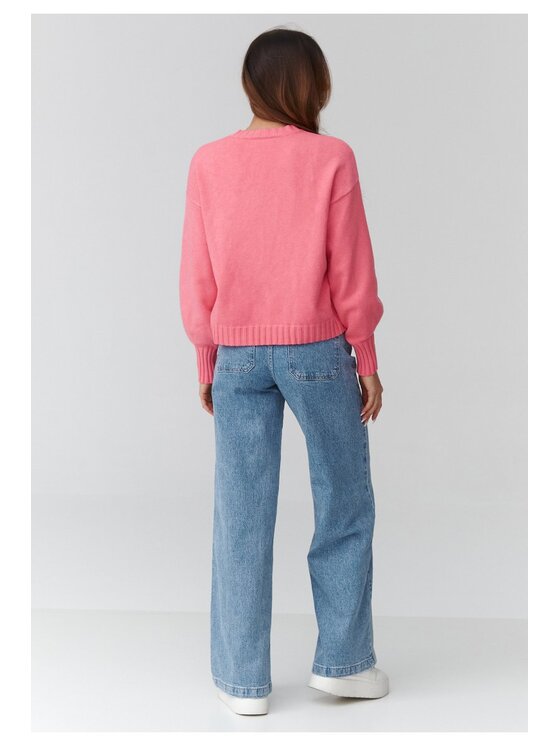 Makadamia Makadamia Sweter C43 Pomarańczowy Loose Fit