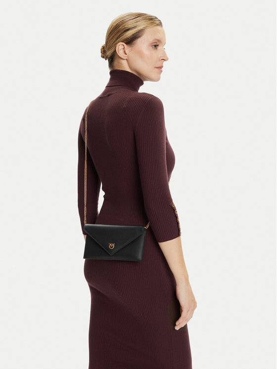 PINKO PINKO Kabelka Flat Purse Mini AI 25-26 PCPL 105347 A0F1 Černá