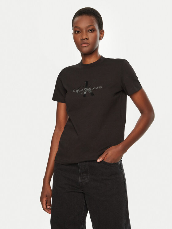 Calvin Klein Jeans Calvin Klein Jeans T-krekls J20J224983 Melns Regular Fit