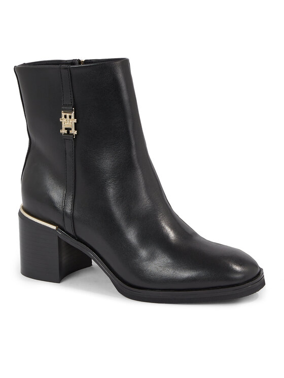 Tommy Hilfiger Tommy Hilfiger Μποτάκια Feminine Th Hardware Mid Bootie FW0FW07539 Μαύρο