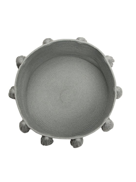 Lorena Canals Lorena Canals Przechowywanie Kosz Basket Tassels Light Grey Szary