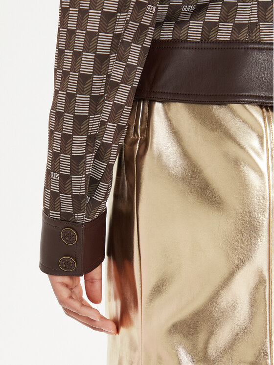 Guess Guess Преходно яке W4YL14 WFJ02 Кафяв Regular Fit