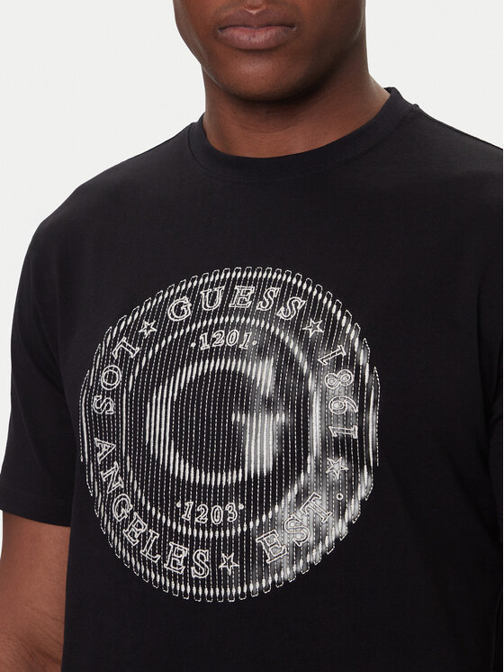Guess Guess Tricou M5BI15 K8FQ4 Negru Regular Fit