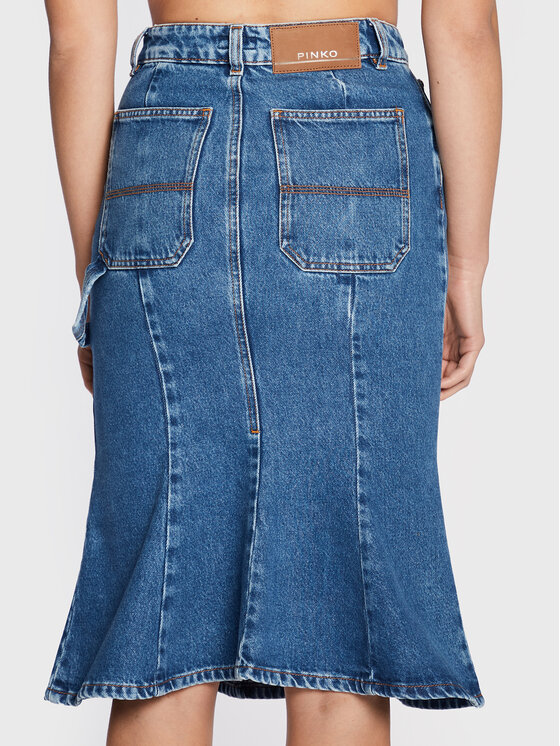 PINKO Pinko Farmer szoknya Gracchio 1J1119 A0A0 Kék Regular Fit