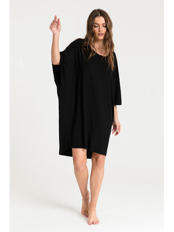 LaLupa LaLupa Koszula nocna LA071 Czarny Comfortable Fit