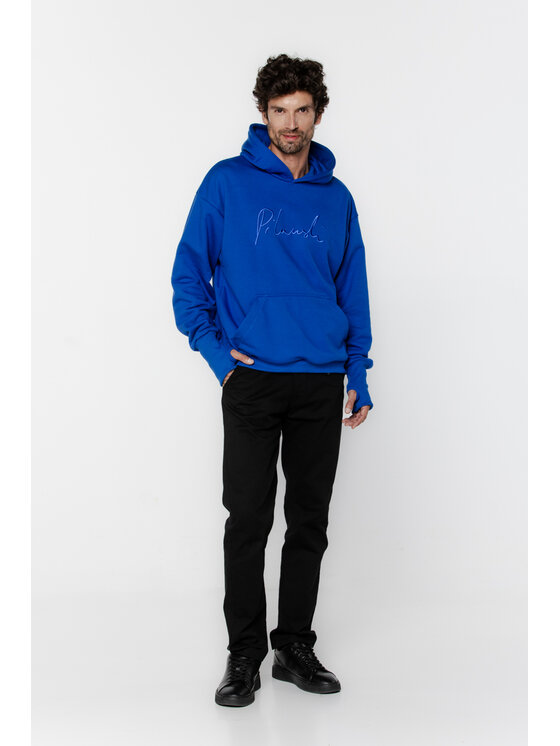 Pilawski Pilawski Bluza BLUZA NIEBIESKA MĘSKA Niebieski Oversize