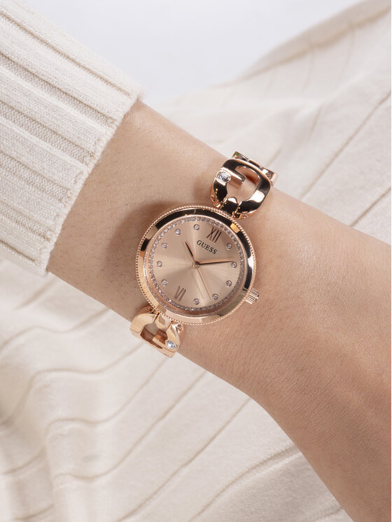 Guess Guess Zegarek GW0759L3 Różowe złoto