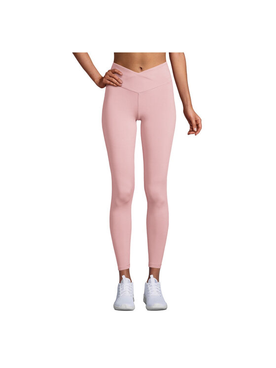 Casall Casall Legginsy Overlap High Waist Tights Różowy Slim Fit
