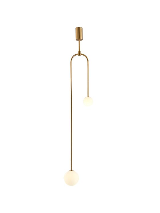 MIAhome MIAhome Lampa wisząca LOW LOOP złota 123 cm Złoty