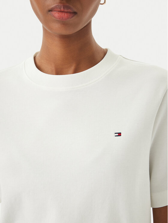 Tommy Hilfiger Tommy Hilfiger T-shirt WW0WW49646 Bijela Boxy Fit