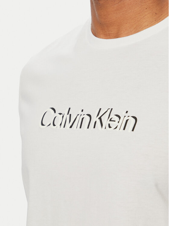 Calvin Klein Calvin Klein T-Shirt SS 30s EU LV04LG809G Biały Slim Fit