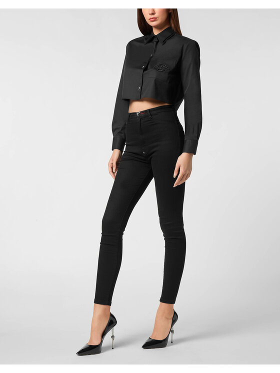 PHILIPP PLEIN PHILIPP PLEIN Koszula 26471 Czarny Fitted Fit