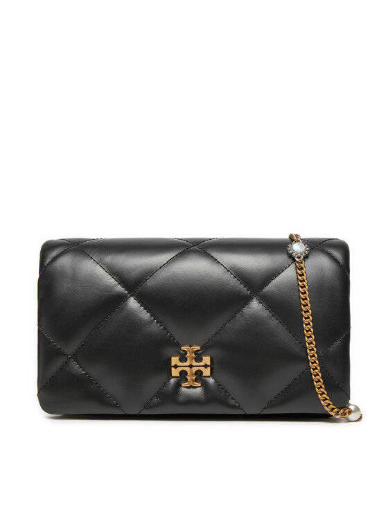Tory Burch Kabelka Kiara Charm Diamiond Quilt 162139 Čierna
