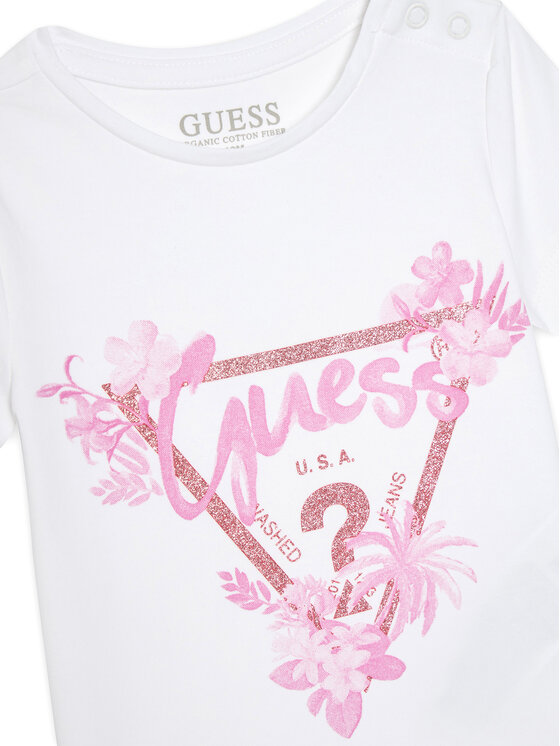 Guess Guess T-Shirt A5GI03 K6YW4 Biały Regular Fit