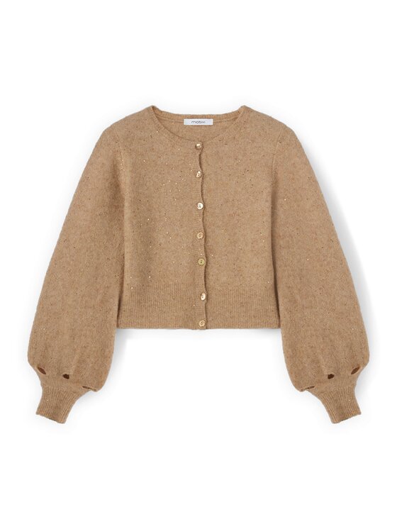Motivi Motivi Cardigan M013W003686N012 Écru Regular Fit