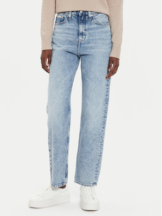 Calvin Klein Jeans Calvin Klein Jeans Jeans hlače J20J224031 Modra Straight Fit