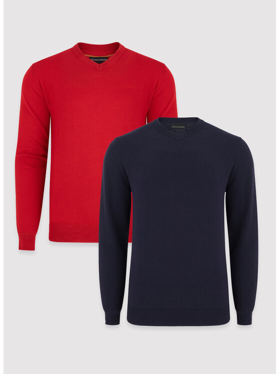 Pako Lorente Pako Lorente Sweter P24WF-2X-015 Czerwony Regular Fit