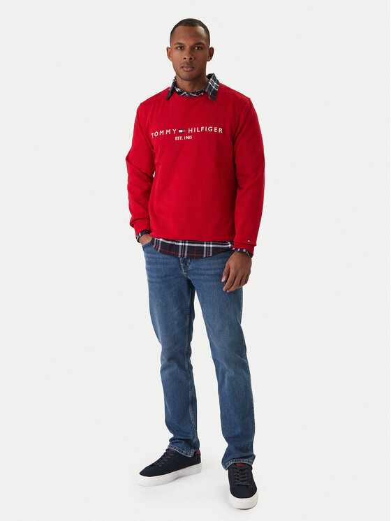 Tommy Hilfiger Tommy Hilfiger Mikina Logo MW0MW11596 Červená Regular Fit